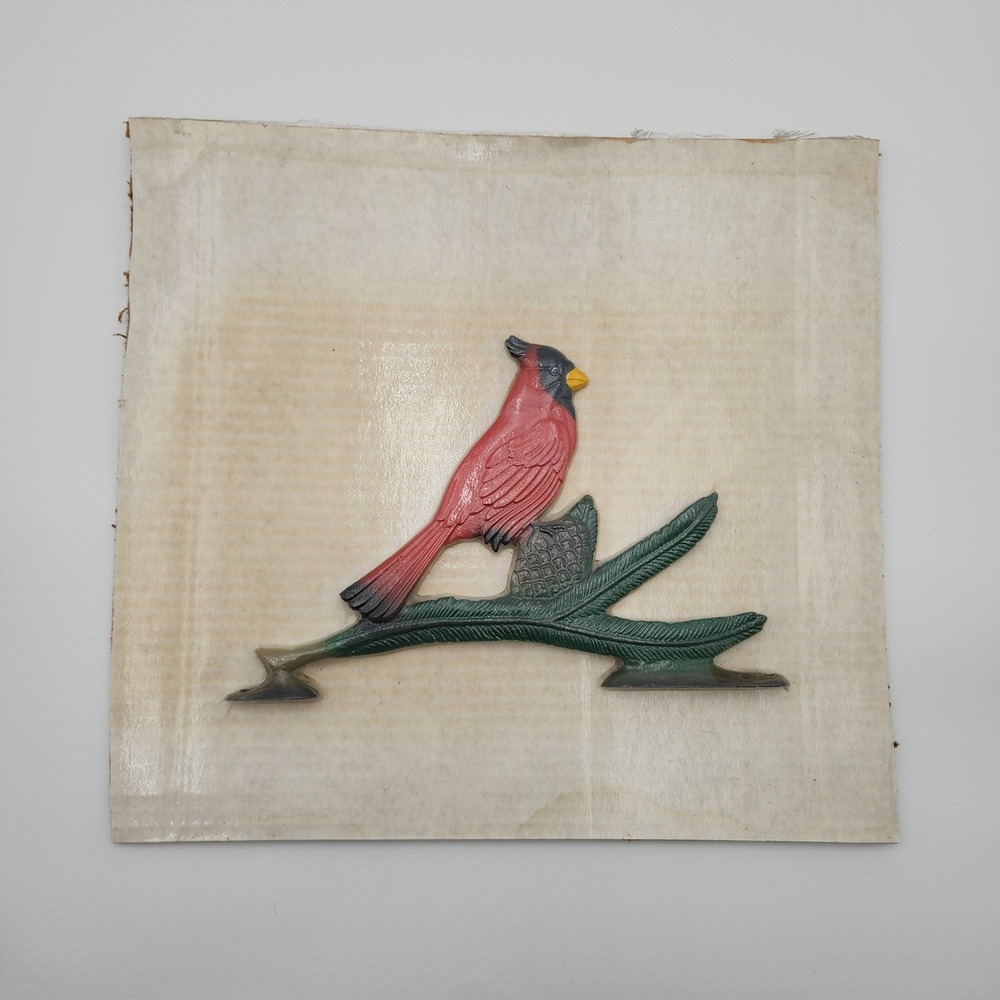 Cardinal Metal Fence Ornamental Weathervane Flat Bird Topper Only New Sealed‎
